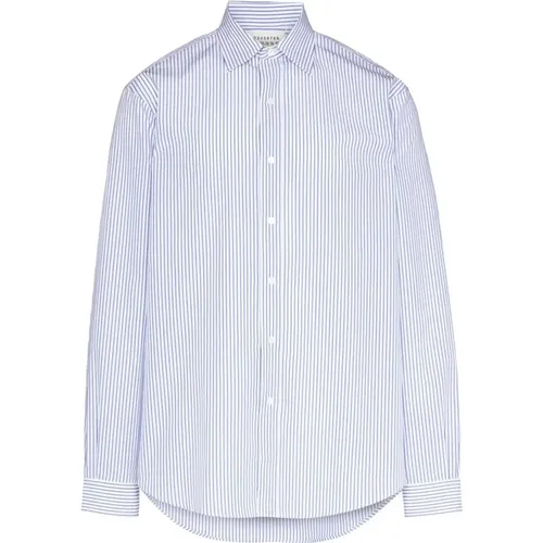Striped Cotton Shirt for Men , male, Sizes: 2XL - Maison Margiela - Modalova