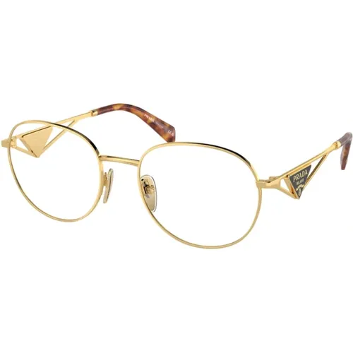 Stilvolle Sonnenbrille in Gold und Transparent , Damen, Größe: 54 MM - Prada - Modalova