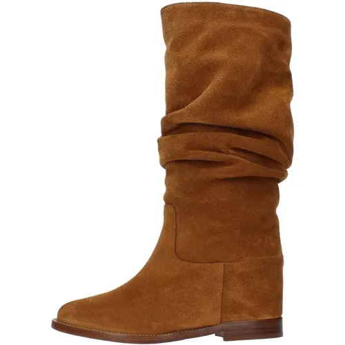 Stiefel Braun , Damen, Größe: 38 1/2 EU - Via Roma 15 - Modalova