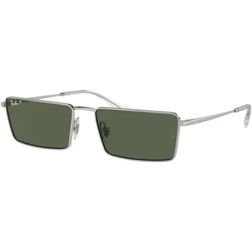 Silver Green Dark Style Sunglasses , unisex, Sizes: 56 MM, 59 MM - Ray-Ban - Modalova