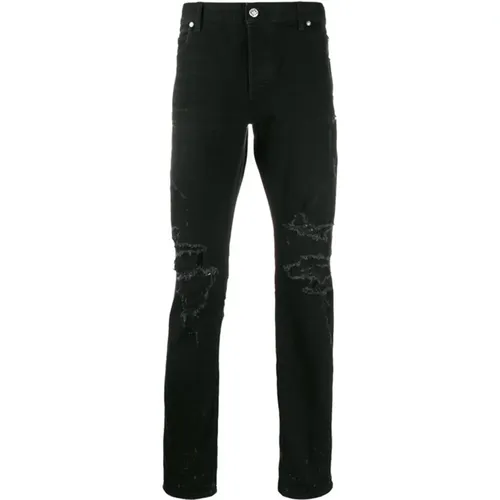 Klassische schwarze Baumwoll-Denim-Jeans - Balmain - Modalova