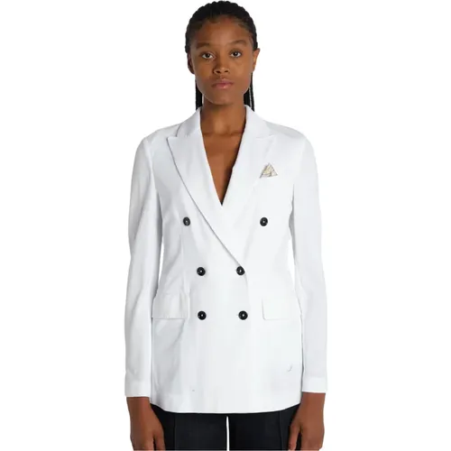 Double Breasted Pique Jacket , female, Sizes: S, 2XS, M, XS - Circolo 1901 - Modalova