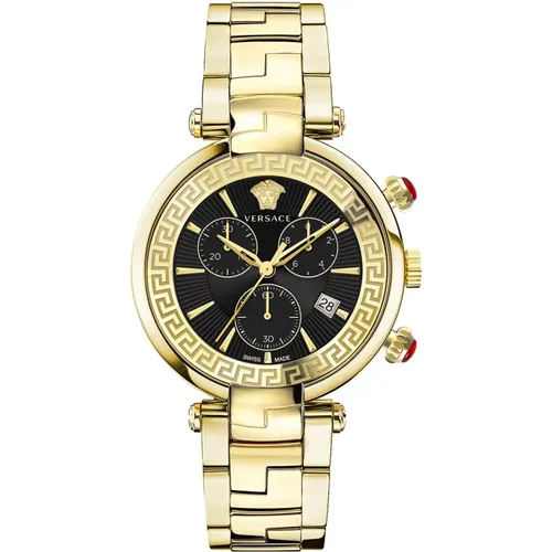 Chronograph Revive Stainless Steel Watch , female, Sizes: ONE SIZE - Versace - Modalova