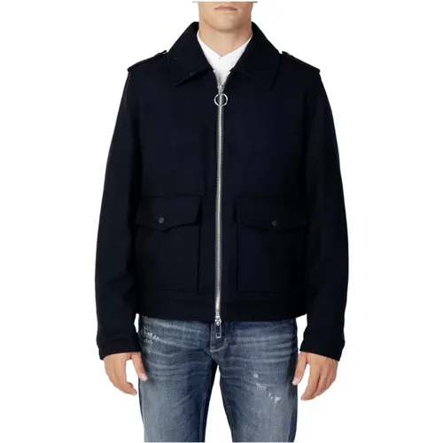Wool Blend Zip-Up Coat , male, Sizes: XL, M, 2XL, 3XL, L - Antony Morato - Modalova