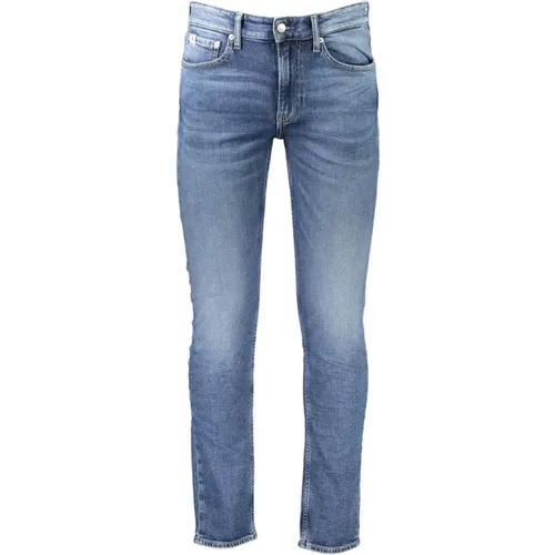 Slim Fit Blaue Baumwolljeans , Herren, Größe: W29 L32 - Calvin Klein - Modalova