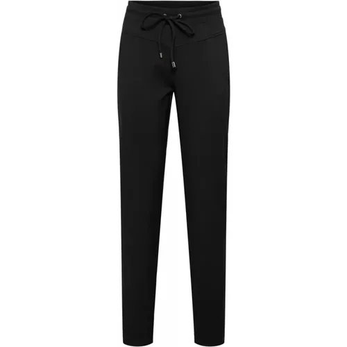 Schwarze Twill Komfort Hose , Damen, Größe: XL - &Co Woman - Modalova