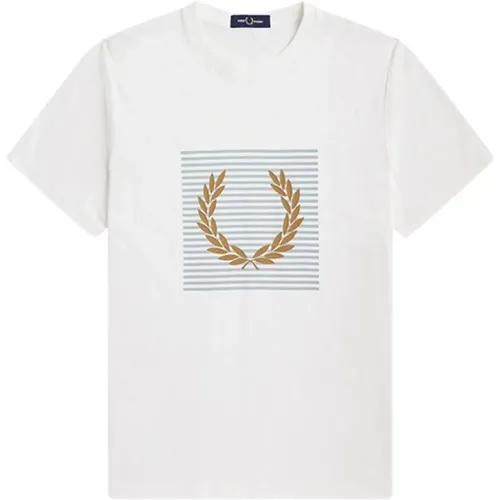 Gestreiftes Laurel Wreath Jersey Shirt , Herren, Größe: XL - Fred Perry - Modalova