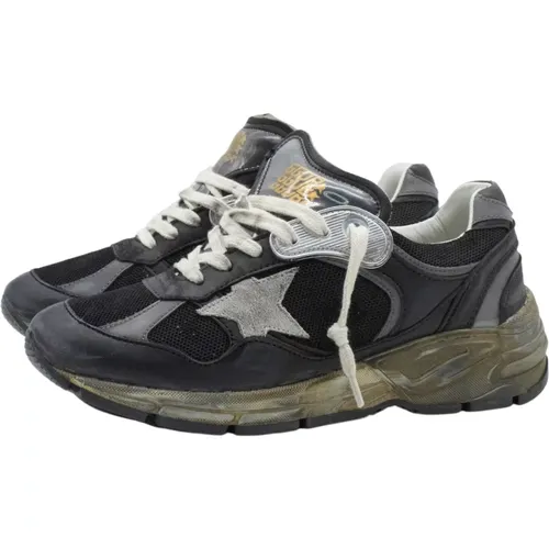 Used Look Sneaker with Silver Canvas Star , female, Sizes: 5 UK - Golden Goose - Modalova