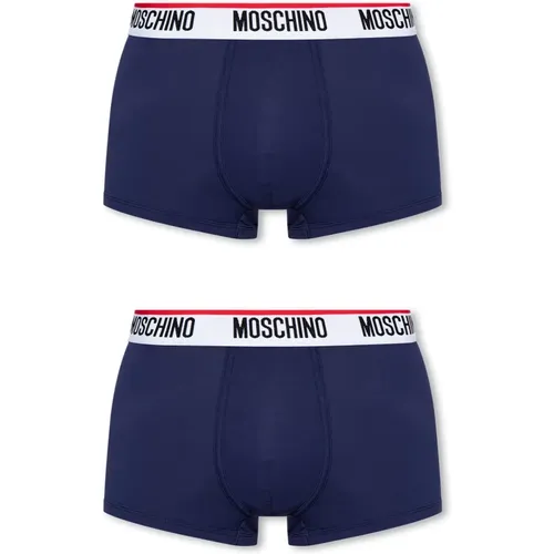 Branded boxers 2-pack , male, Sizes: S, XS - Moschino - Modalova