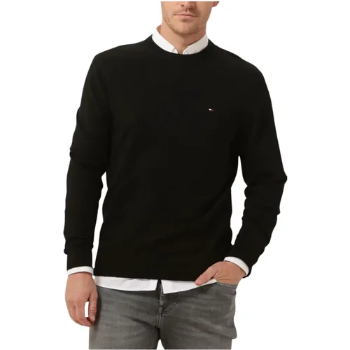 Herren Cashmere Pullover mit Rundhalsausschnitt , Herren, Größe: S - Tommy Hilfiger - Modalova