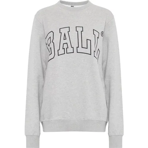 Grauer Griffey Sweatshirt Stilvolles Logo , Damen, Größe: M - Ball - Modalova