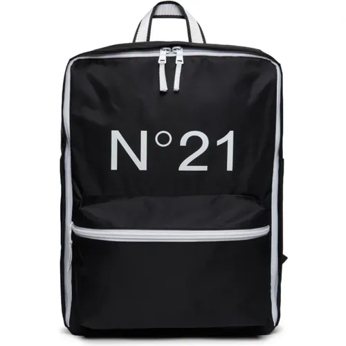 Nylon-Rucksack mit Reißverschluss und Logo - N21 - Modalova