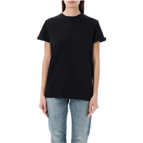 Distressed Regular T-Shirt , female, Sizes: L, M, S, XS - Golden Goose - Modalova