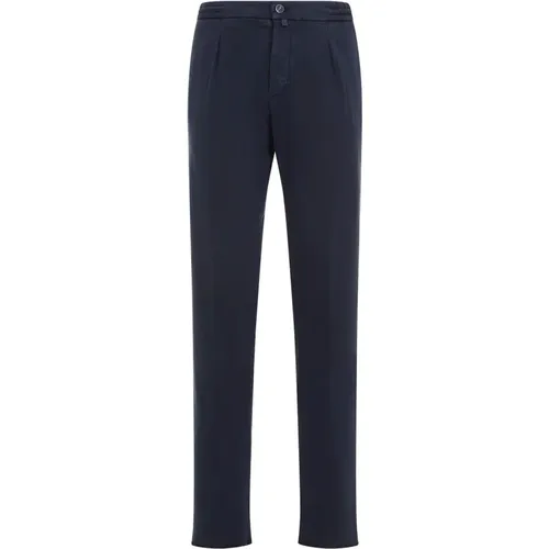 Navy Pants 1 Pence , male, Sizes: W33, W31, W34, W32 - Kiton - Modalova