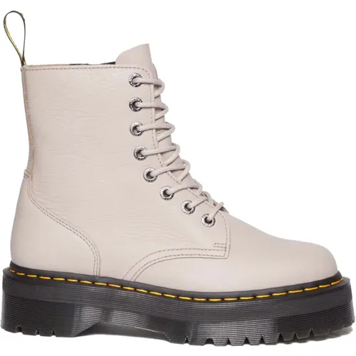 Grey Dove Leather Boots , female, Sizes: 3 UK, 4 UK, 6 1/2 UK, 5 UK, 7 UK, 6 UK - Dr. Martens - Modalova