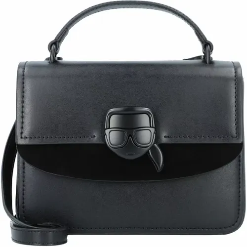 K/Ikonik Lock TOP Handle IN crossbody bag , female, Sizes: ONE SIZE - Karl Lagerfeld - Modalova