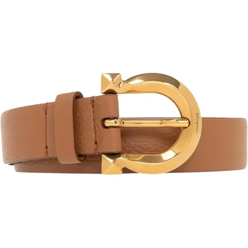 Leather Belt , female, Sizes: 85 CM - Salvatore Ferragamo - Modalova