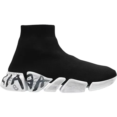 ‘Speed 2.0 graffiti’ sock sneakers , female, Sizes: 4 UK, 5 UK, 3 UK - Balenciaga - Modalova