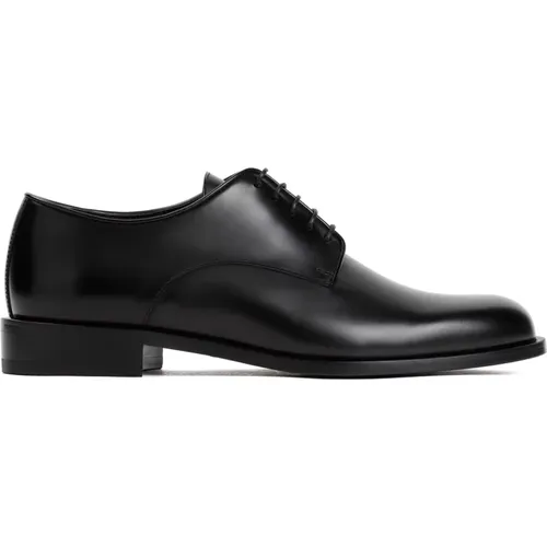 Laced Shoes Almond Toe , male, Sizes: 7 UK, 9 1/2 UK, 8 1/2 UK, 9 UK, 10 UK, 8 UK - Giorgio Armani - Modalova