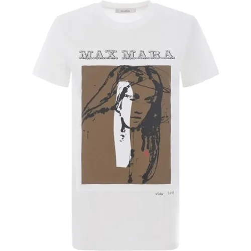 Graphic Print T-Shirt , female, Sizes: XS - Max Mara - Modalova