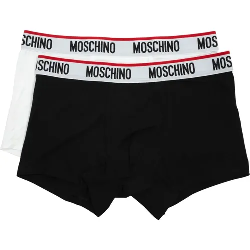 Boxershorts 2er-Pack Plain Logo , Herren, Größe: M - Moschino - Modalova