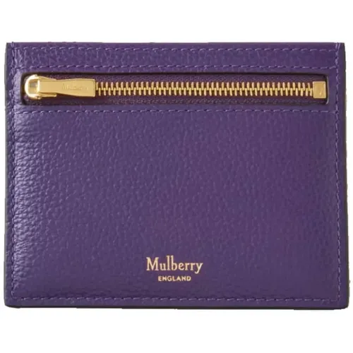 Zipped Card Slip, Amethyst , female, Sizes: ONE SIZE - Mulberry - Modalova