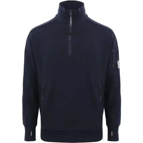 Mens Diagonal Raised StandCol Sweatshirt , male, Sizes: 2XL - C.P. Company - Modalova