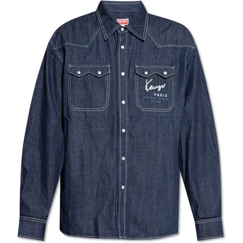 Denim shirt , male, Sizes: L, M, S, 2XL, XL - Kenzo - Modalova