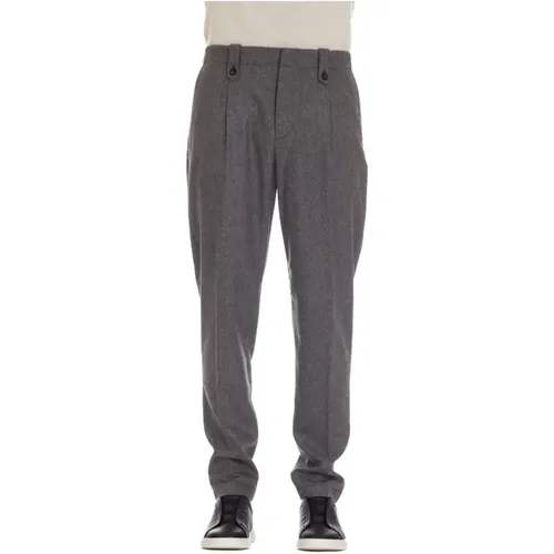 Grey Wool-Cashmere Trousers , male, Sizes: W31, W34, W32, W30, W33 - Eleventy - Modalova