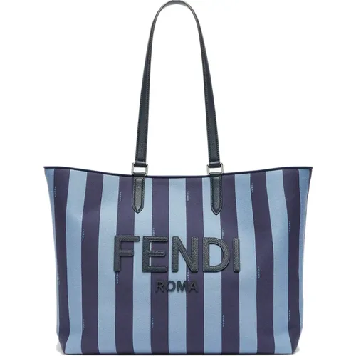 Jacquard Pequin Shopping Bag , male, Sizes: ONE SIZE - Fendi - Modalova