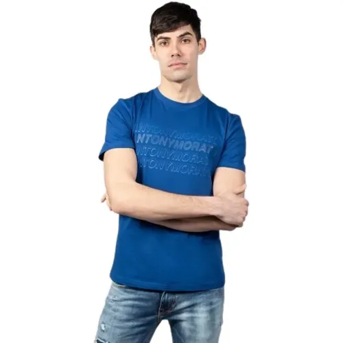 Herren Baumwoll T-Shirt , Herren, Größe: XL - Antony Morato - Modalova