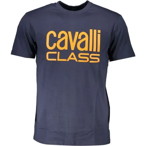 Bedrucktes Rundhals T-Shirt - Cavalli Class - Modalova