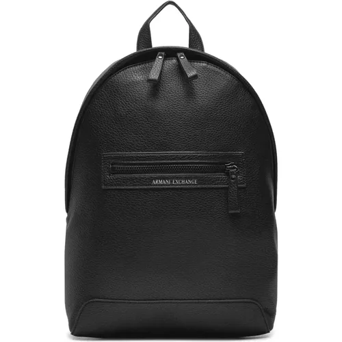 Eco Leder Front Logo Reißverschluss Tasche - Armani Exchange - Modalova