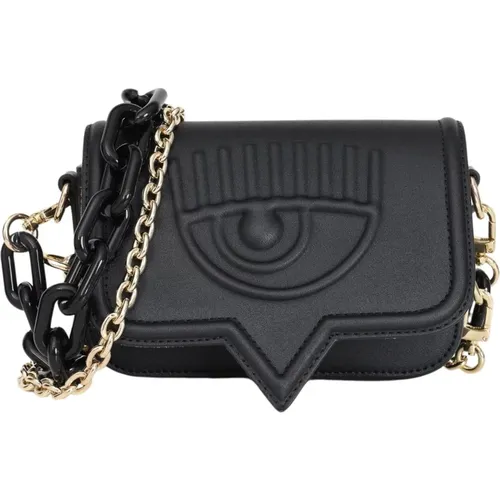 Calfskin Shoulder Bag Eyelike Logo , female, Sizes: ONE SIZE - Chiara Ferragni Collection - Modalova