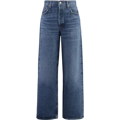 Zerissene Baggy Jeans mit Metall-Details - Agolde - Modalova