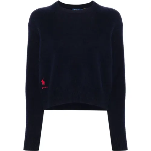 Blaue Pullover , Damen, Größe: L - Ralph Lauren - Modalova