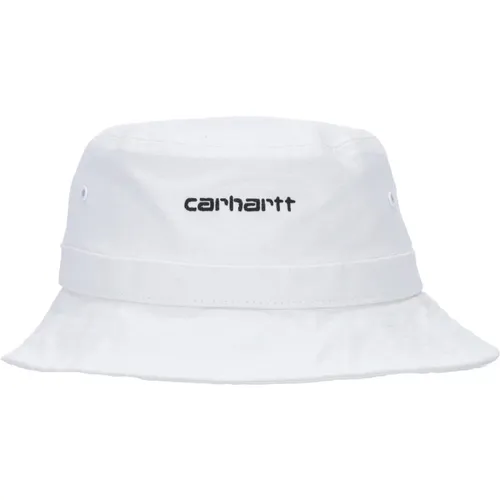 Script Bucket Hat Weiß/Schwarz , unisex, Größe: S/M - Carhartt WIP - Modalova