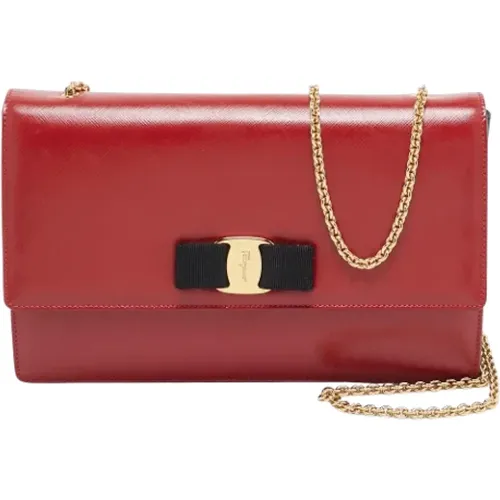 Pre-owned Leather shoulder-bags , female, Sizes: ONE SIZE - Salvatore Ferragamo Pre-owned - Modalova