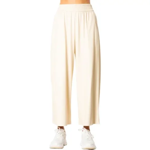 Weite Jersey Hose in Creme , Damen, Größe: M - Max Mara Weekend - Modalova