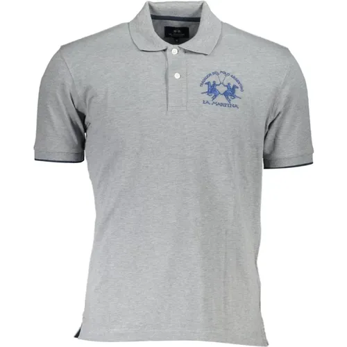 Graues Polo-Shirt Kurzarm Herren - LA MARTINA - Modalova