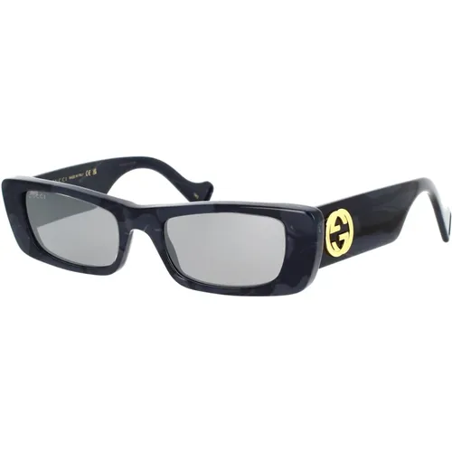 Stylish Unisex Rectangular Sunglasses , unisex, Sizes: 52 MM - Gucci - Modalova