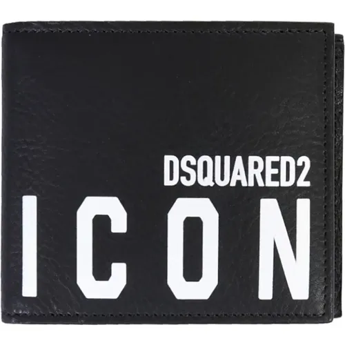 Be Icon Wallet , male, Sizes: ONE SIZE - Dsquared2 - Modalova