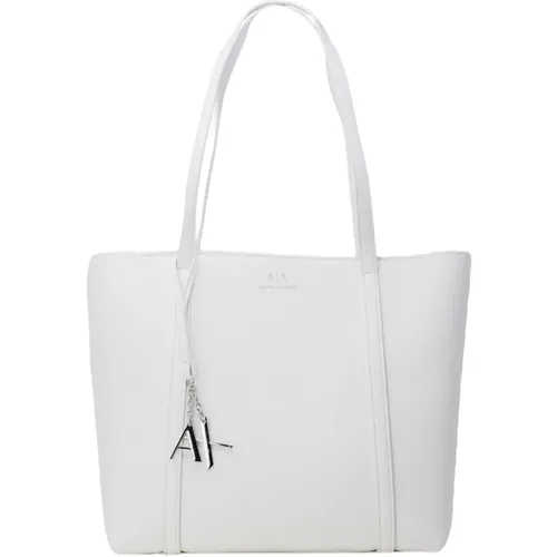 Weiße Polyester Reißverschluss Handtasche Frauen - Armani Exchange - Modalova