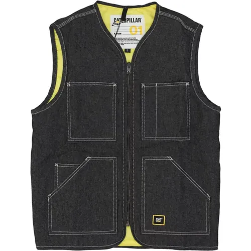 Schwarze Streetwear Unit Vest , Herren, Größe: XL - CAT - Modalova