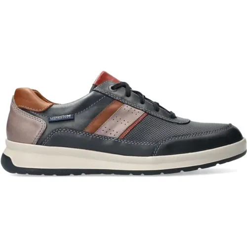 Lässiger Ledersneaker , Herren, Größe: 45 EU - mephisto - Modalova