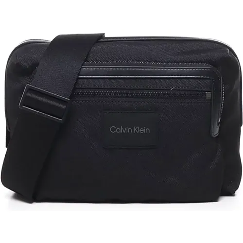Schwarze Taschen mit Taschen und Reißverschluss , Herren, Größe: ONE Size - Calvin Klein - Modalova