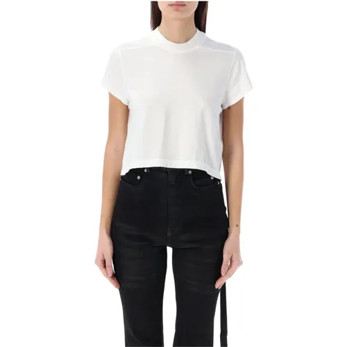 Cropped T-Shirt Milk Ss24 , female, Sizes: L - Rick Owens - Modalova