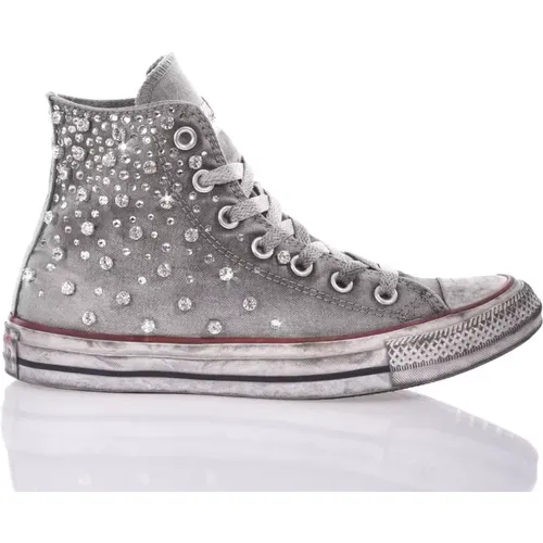 Customized Grey Sneakers for Women , male, Sizes: 4 UK, 10 UK, 12 1/2 UK, 2 UK, 6 UK, 9 UK, 12 UK, 14 UK, 2 1/2 UK, 5 1/2 UK, 5 UK, 1 UK, 3 1/2 UK, 3 - Converse - Modalova