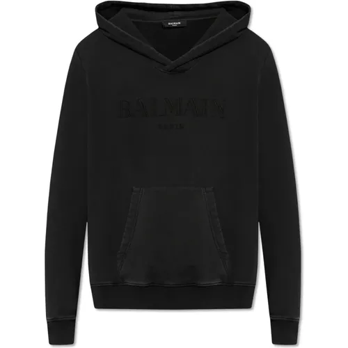 Logo-bestickter Kapuzenpullover , Herren, Größe: 2XL - Balmain - Modalova