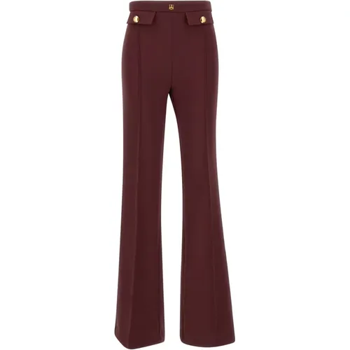 Red Trousers , female, Sizes: XS - Elisabetta Franchi - Modalova